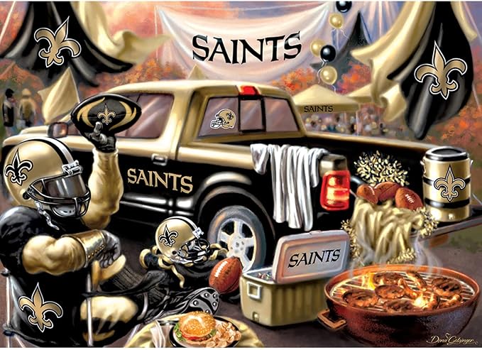 Masterpieces 1000 Piece Jigsaw Puzzle for Adults - NFL New Orleans Saints Gameday - 19.25"x26.75"