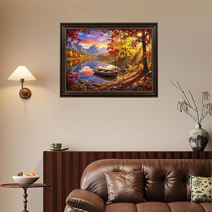 Mountain Forest Lake Jigsaw Puzzles for Adults 1000 Pieces, Serene Nature Landscape 1000 Piece Puzzle for Adults, Fun Hard Difficult Challenging Jigsaw Puzzles 1000 Pieces Gift for Home Decor Wall Art