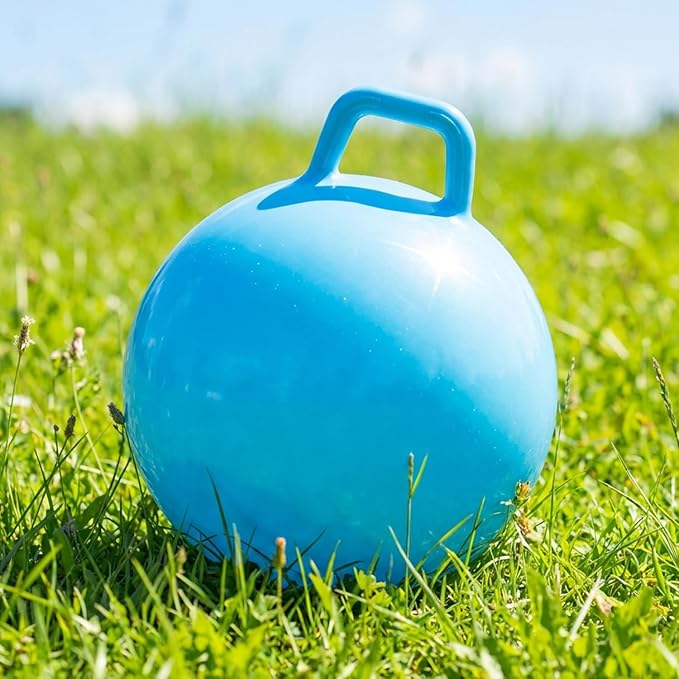 Blue Hopper Ball - 18" (1 Pc.) - Thick Vinyl Jumping Ball with Handle - Perfect for Indoor and Outdoor Active Play