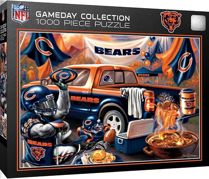 MasterPieces - 1000 Piece Jigsaw Puzzle, NFL Chicago Bears, Fun for Adults and Family, Non-Glare Finish, 19.25"x26.75"