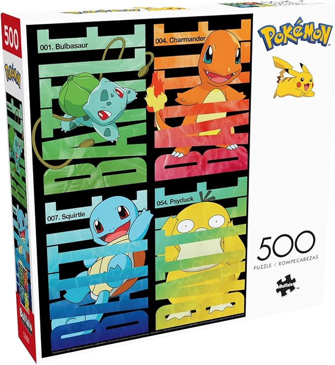 Buffalo Games - Pokémon - Pokemon Battle - 500 Piece Jigsaw Puzzle for Adults - Challenging Puzzle Perfect for Game Nights - Finished Size is 21.25 x 15.00