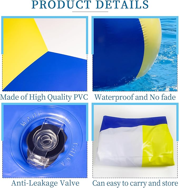 60 Inch Giant Inflatable Beach Volleyball Balls Large PVC Jumbo Beach Sports Balls Toys for Outdoor Activity Party Favors