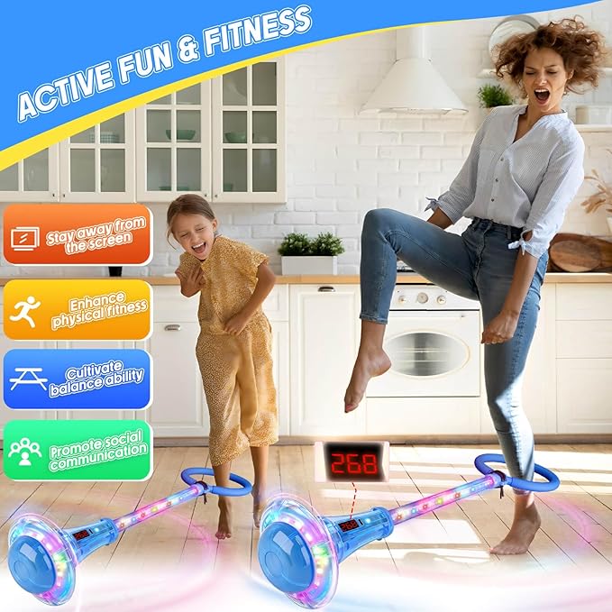 Dolanus Skip Toy with Counter- Laps, Time, Distance, Toys for 5-12 Year Old Kids, Girls Birthday Gifts for Age 5 6 7 8 9 10 11 12, Outdoor Outside Sports Games, Girls Toys Ages 6-8 8-13 (Blue)