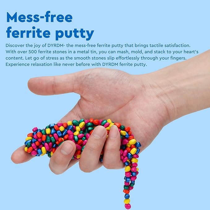 500+ Original Ferrite Putty Multicolor, Sensory Stones, Adult Fidget Stress Relief Desk & Office Item, Ferrite Stones Stocking Stuffers Gifts