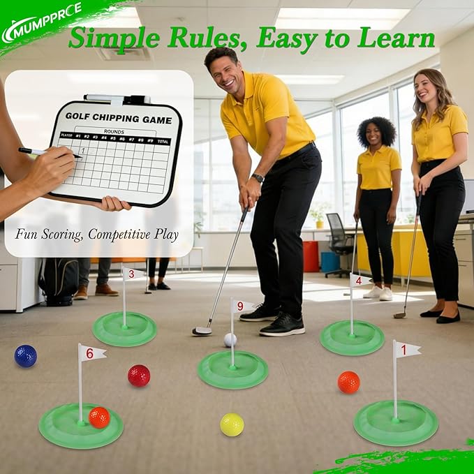Putt-Putt Mini Golf Game, Mini Golf Set - Build Your Own Course at Home, The Office or On The Green - 9 Pack Putting Cups for Indoor & Outdoor Fun, Easy to Set Up, Gift for Players of All Skill Level