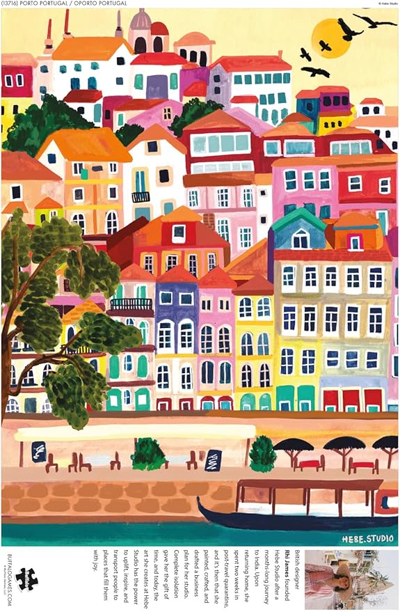 Buffalo Games - Bonjour - Porto Portugal - 1000 Piece Jigsaw Puzzle for Adults - Challenging Puzzle Perfect for Game Nights