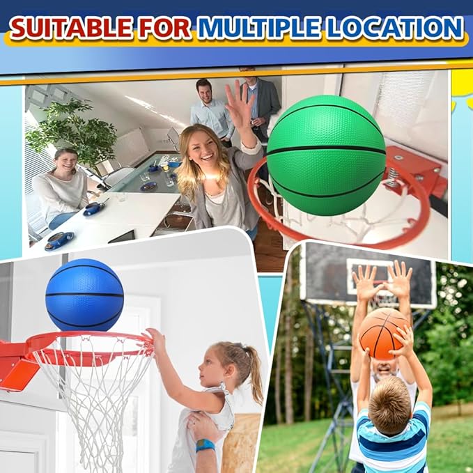 4 PCS 8.5inch Basketball for Kids Adults, Replacement Ball for Swimming Pool, Realistic Bounceand Grip for Indoor and Outdoor Play