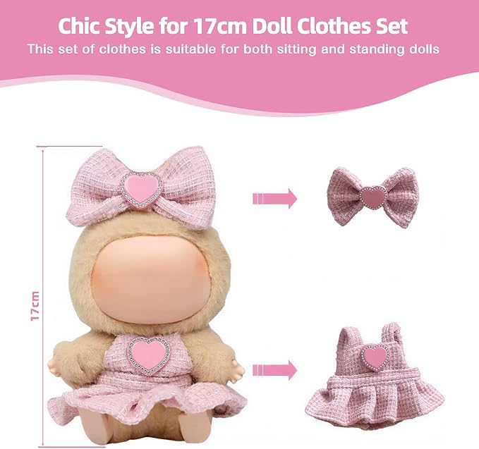 6.7 Inch Doll Cute Clothing Set with Accessories The for Birthdays Christmas and More for Doll Lovers Style_14