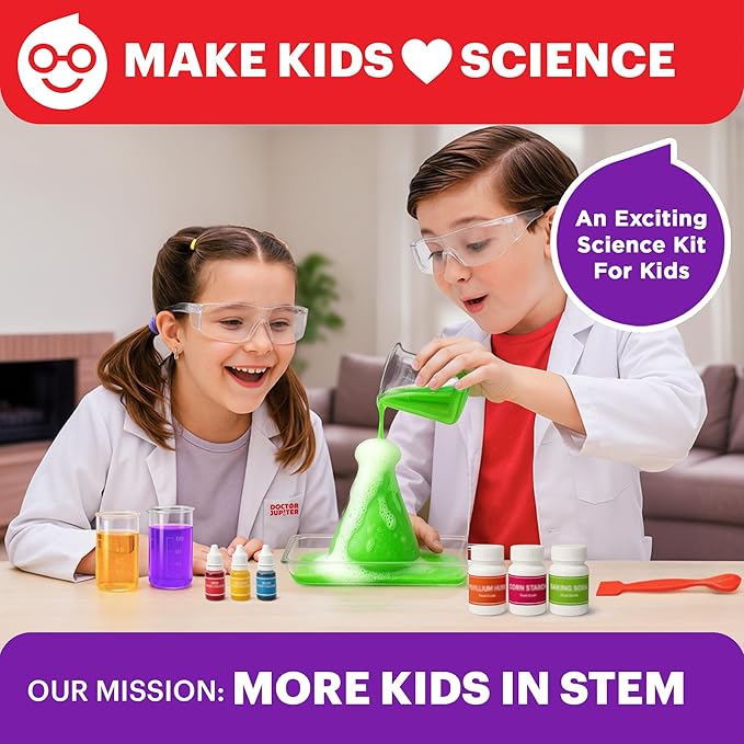 Doctor Jupiter My First Science Kit for Kids Ages 4-5-6-7-8 | Easter, Birthday Gift Ideas for 4+ Year Old Boys & Girls | Toy Stem Kit with 100+ Experiments | Learning & Educational Projects