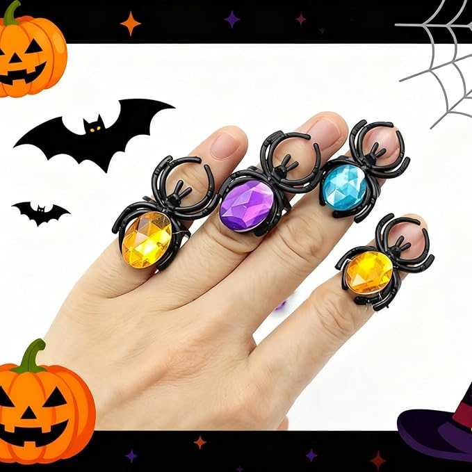 (42Pcs Halloween Spider Ring)