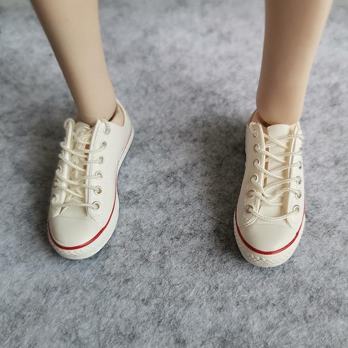 1:6 Scale Figure Shoes Sneakers Shoe for 1/6 12 inch Female Action Figure Phicen TBLeague (White)