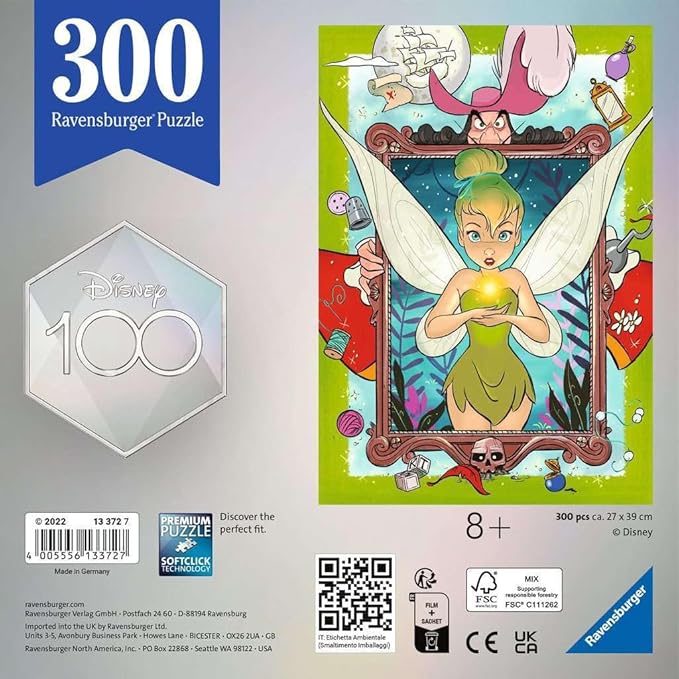 Ravensburger - Puzzle for Adults and Children - 300 Pieces Collector's Puzzle Disney - from 8 Years Old - Tinkerbell