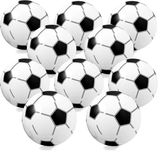 WELLVO 24 Pack 12" Inflatable Soccer Beach Balls - Bulk Kids Party Favors & Outdoor & Pool Toys