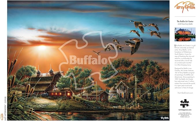 Buffalo Games - Terry Redlin - Lazy Afternoon - 1000 Piece Jigsaw Puzzle for Adults - Challenging Puzzle Perfect for Game Nights - Finished Puzzle Size is 26.75 x 19.75