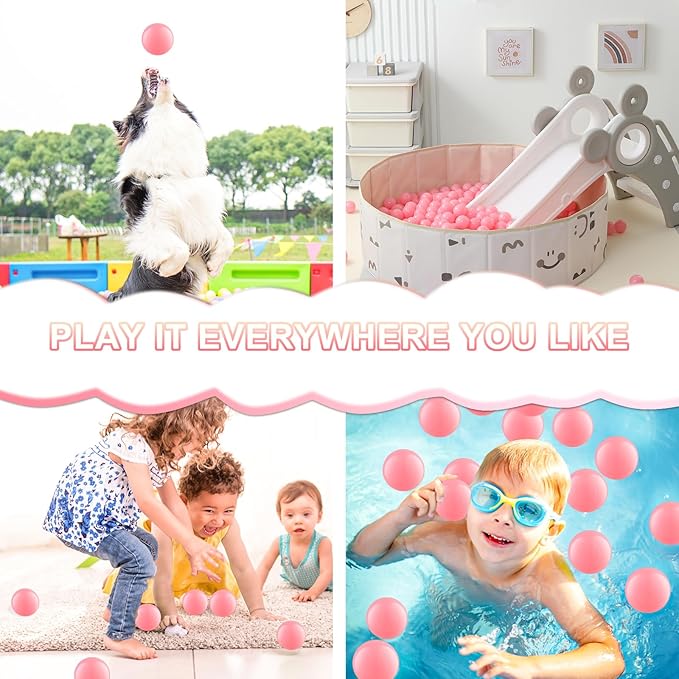 Clear Ball Pit Balls - Crush Proof Plastic Toy Balls for Boys and Girls
