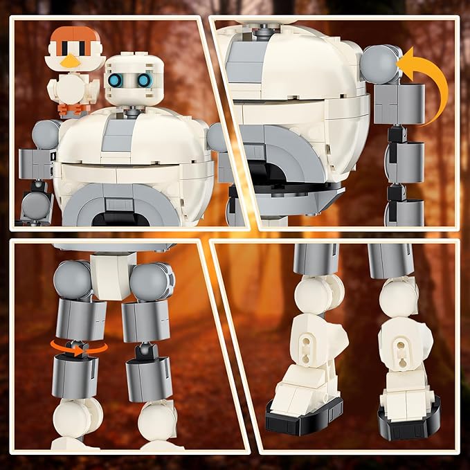 Wildar Robot Building Set with Brightbill for Boys 8-14, Classic Movie Cartoon Robot Action Figure Model Toy, Home Office Decor, Great Birthday Gifts for Fans Adults Kids, 367 PCS