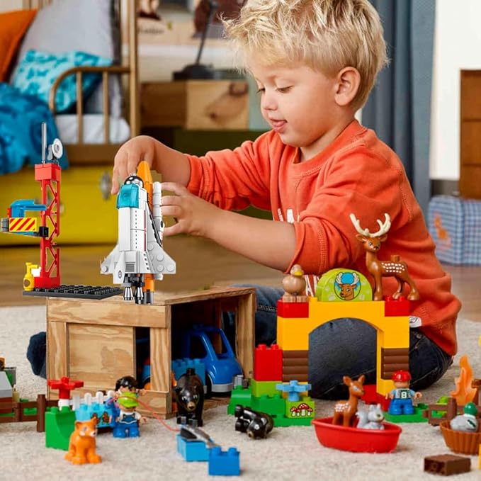 Vilbocr StellarX Spacecraft Building Blocks for Kids Ages 6-12 | 107-Piece STEM Toy Rocket Ship Set | Creative Construction Kit for Space Exploration, Birthday Gift & Classroom Activity