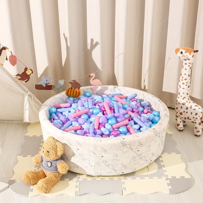 STARBOLO Ball Pit Balls for Kids -Pack of 150 200 500 Colorful Ball Pit Balls Crush Proof Plastic Toy Balls for Toddlers Ball Pit, Ball Pit Play Tent, Baby Pool Water Toys