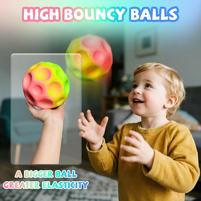 Big Bouncy Ball High Bounce Ball for Kids & Athletes - Sensory Play, Sports Training, Durable 6-Inch Foam Ball - Indoor/Outdoor Active Play, Motor Skills Development, Gym & Recreational