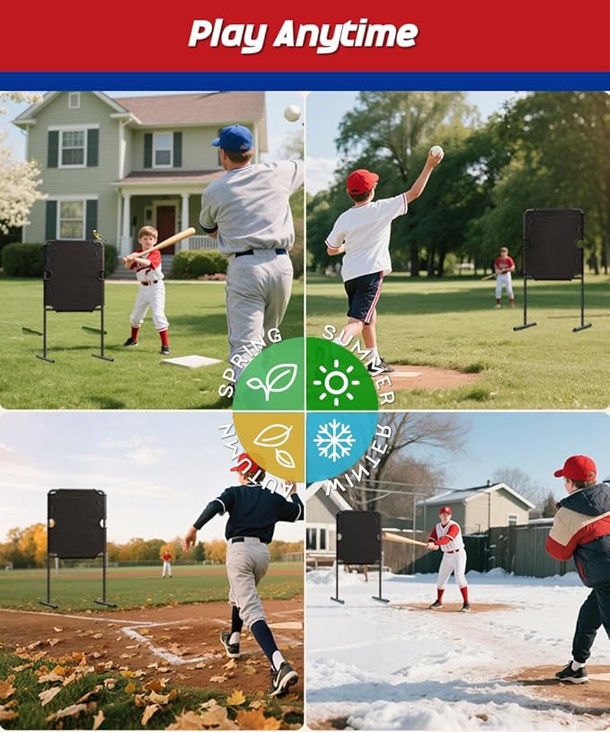 Garbuildman Baseball Strike Zone Target for Plastic Balls, Portable Metal Frame Pitching & Hitting Training Tool for Outdoor