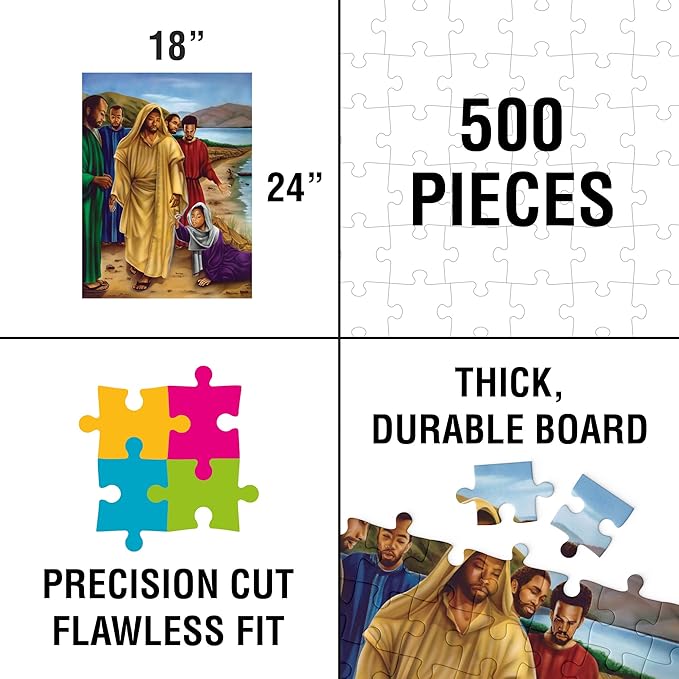 African American Expressions - Hem of His Garment Puzzle – 500-Piece African American Biblical Jigsaw Puzzle for Adults | Inspiring Christian Puzzle with Vibrant Artwork