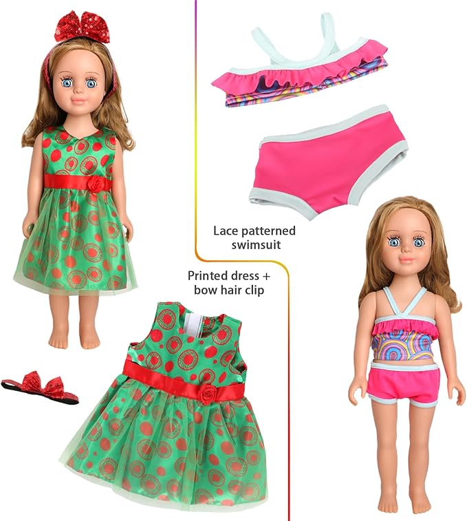 10 Sets of 18 Inch American Doll Clothes, Including 10 of Doll Clothing Dress Outfits for Gift Dolls, Birthday Gifts for Kids