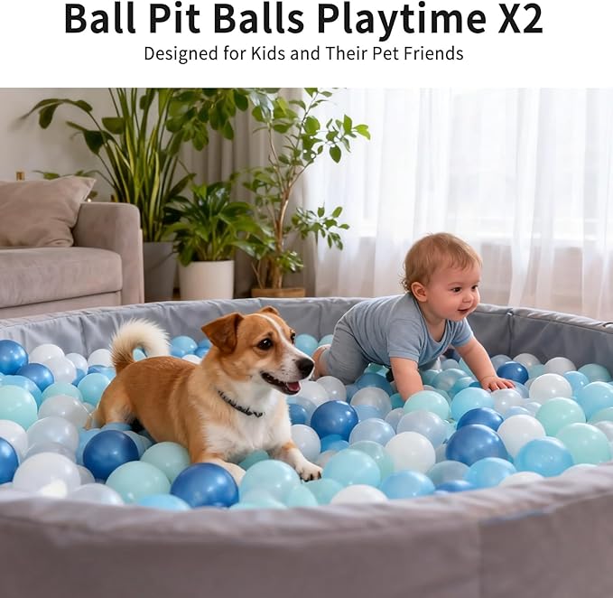 STARBOLO Ball Pit Balls for Toddlers Pack of 100 200 500 - BPA&Phthalate Free Non-Toxic Crush Proof Soft Plastic Balls for 1-5Years Old Toddlers Girl Kids Birthday Pool Playpen Tent Party