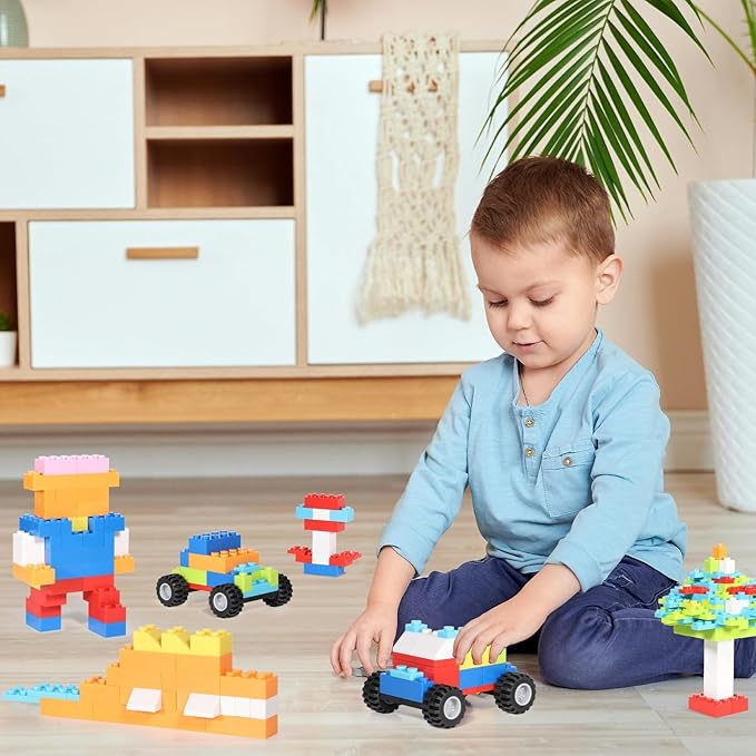 1500 Pieces Building Bricks, Classic Bulk Building Blocks Set, Creative Building Toys Compatible with All Major Brands, Gfits for Kids - 16 Shapes / 10 Colors