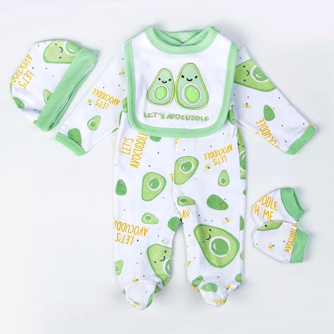 Reborn Doll Baby Girl Clothes 5pcs Outfits for 17-22 Inch Baby Doll Clothing Reborn Newborn Dolls Clothes Accessories