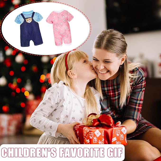 Alive Doll Clothes and Accessories - Baby Doll Dresses Fit for 10 11 12 Inch Girl Dolls, 6 Sets Dolls Outfits Include Dresses, Pajamas, One-Piece Suit, Jumpsuits, for Girls Gifts Christmas