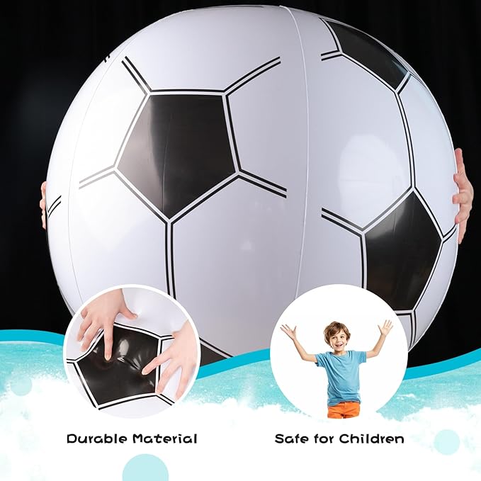 AMOR PRESENT Inflatable Soccer Balls, 27-inch Beach Ball for Beach Toys & Soccer Goodie Bags Stuffers, Birthday Party Decorations, Party Favors for Kids
