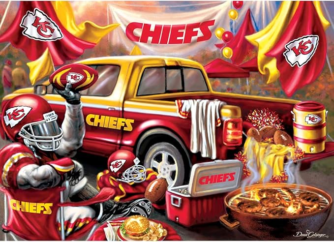 Masterpieces 1000 Piece Jigsaw Puzzle for Adults - NFL Kansas City Chiefs Gameday - 19.25"x26.75"