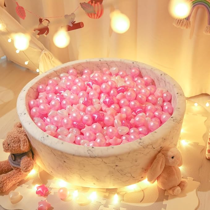 STARBOLO Star Ball Pit Balls for Ball Pits - 500pcs Plastic Toy Balls Phthalate Free BPA Free Crush Proof Play Balls Play Tent Pool Playhouse, Party Custom Friendship Banner Decoration.