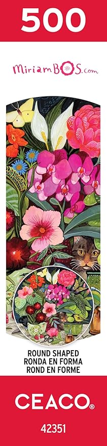 Ceaco - Miriam Bos - Patiently Waiting - 500 Piece Round Jigsaw Puzzle