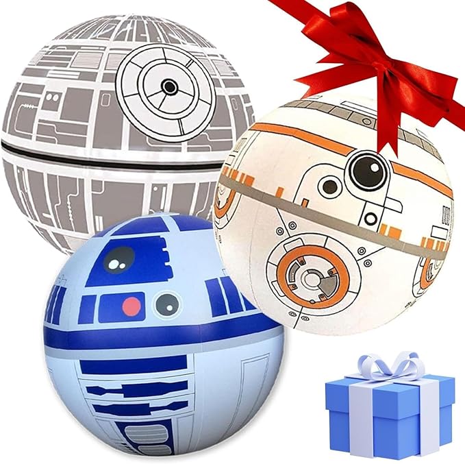 NINOSTAR Large Play Balls Set of 3 - Fun Indoor and Outdoor Gift, Size 14 Inches - Can Use for Play/Room Decor/Party Decor/Pool Inflatable Water Toys
