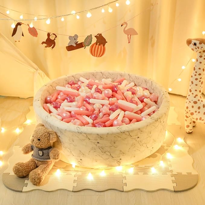 STARBOLO Ball Pit Balls for Toddlers, Pack of 200 BPA Free Phthalate Free Crush Proof Plastic Pit Balls for Ball Pits, Pearl Colors Play Toys for Kids Pool,Play Tent,Party, 200pcs.