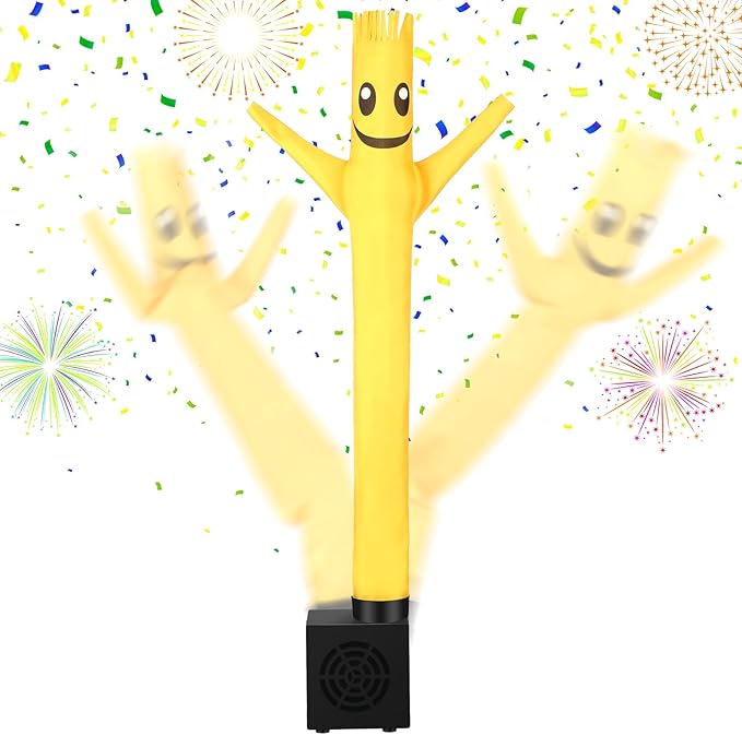 Poen Easter Gifts for Kids Mini Wacky Waving Inflatable Tube Guy with Blower Gag Toy Gift Inflatable Tube Man Birthday Desktop Decor Dancing Blow up Man for Office Party Decor(Lively)