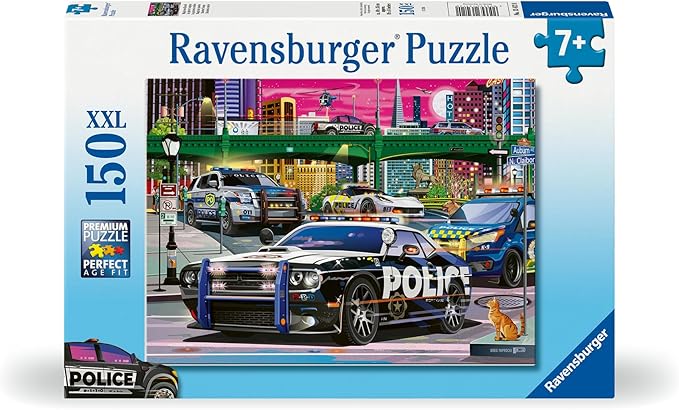 Ravensburger Police on Patrol 150 XXL Piece Jigsaw Puzzle for Kids - Every Piece is Unique, Pieces Fit Together Perfectly