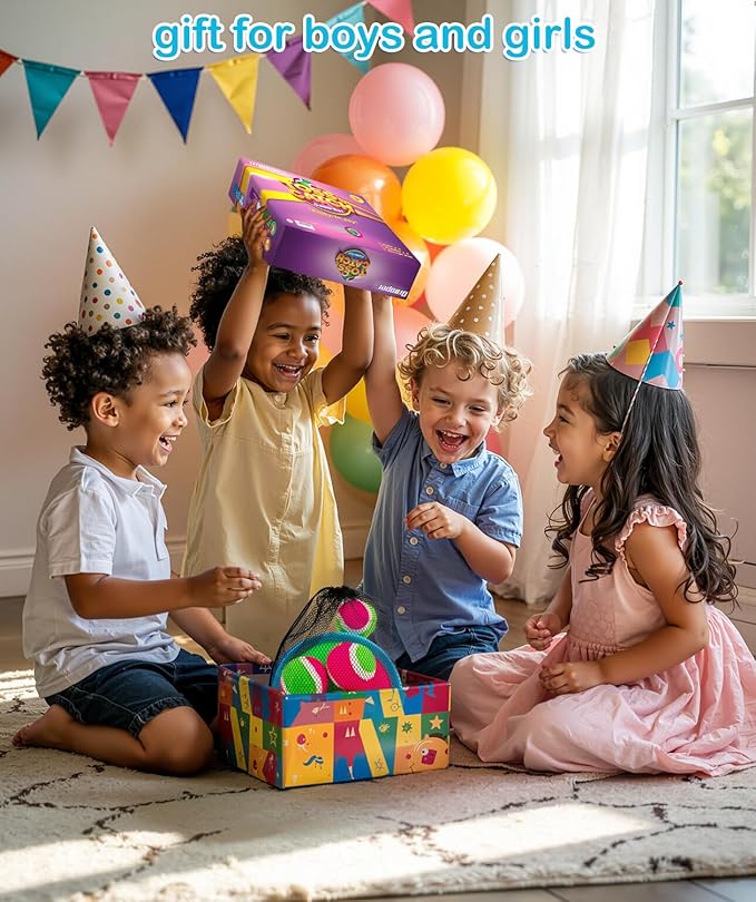 Kids Toys Toss and Catch Game Set, Toys for 3 4 5 6 7 8 Year Old Boys Girls Birthday Gift, Yard Outdoor Games for Kid Toddler Ages 4-8 8-12 Beach Pool
