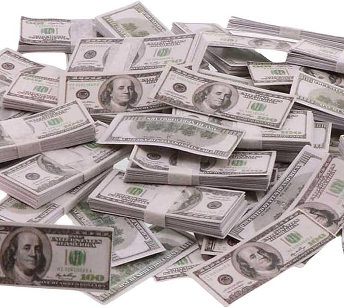 500 Pieces Tiny Money Bills Miniature Money 100 Dollar Bills for 1/6 Scale Miniature Doll Accessories Dollhouse Scene Decor Model,Tiny Collectibles, Mini Props Accessories for Action Figures (Set A)