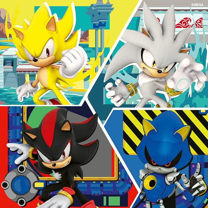 Ravensburger Sonic The Hedgehog 3 x 49 Piece Jigsaw Puzzle Set for Kids - Screen-Free Activity Boosts Concentration and Focus
