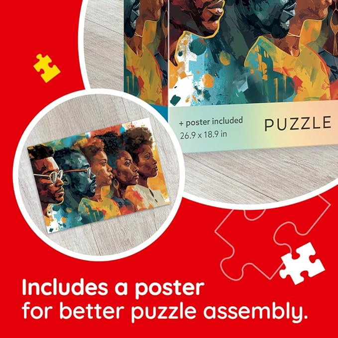 Trefl - Square Box - in The Jungle 1000 Piece Jigsaw Puzzle 27"x19" Print, DIY Puzzle, Creative Fun, Classic Jigsaw for Adults and Children from 14 Years Old