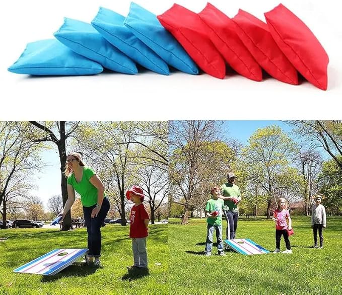 20 PCS Colorful Nylon Bean Bags for Tossing for Kids & Family Fun Outdoor Games