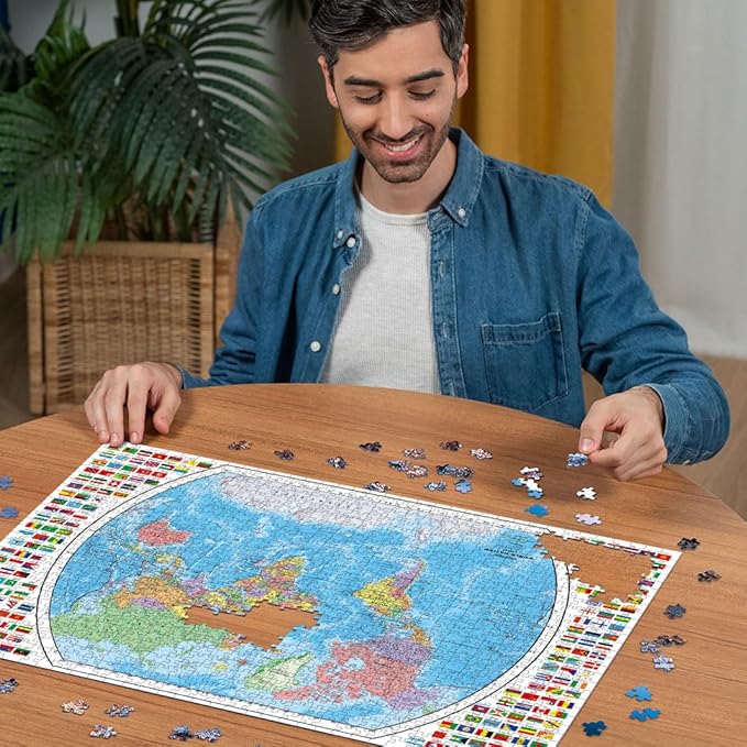 Ravensburger Political World Map 1000 Piece Jigsaw Puzzle for Adults - 12000664 - Handcrafted Tooling, Made in Germany, Every Piece Fits Together Perfectly