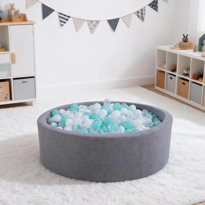 STARBOLO Ball Pit Balls for Toddlers Pack of 100 200 500 - BPA&Phthalate Free Non-Toxic Crush Proof Soft Plastic Balls for 1-5Years Old Toddlers Girl Kids Birthday Pool Playpen Tent Party