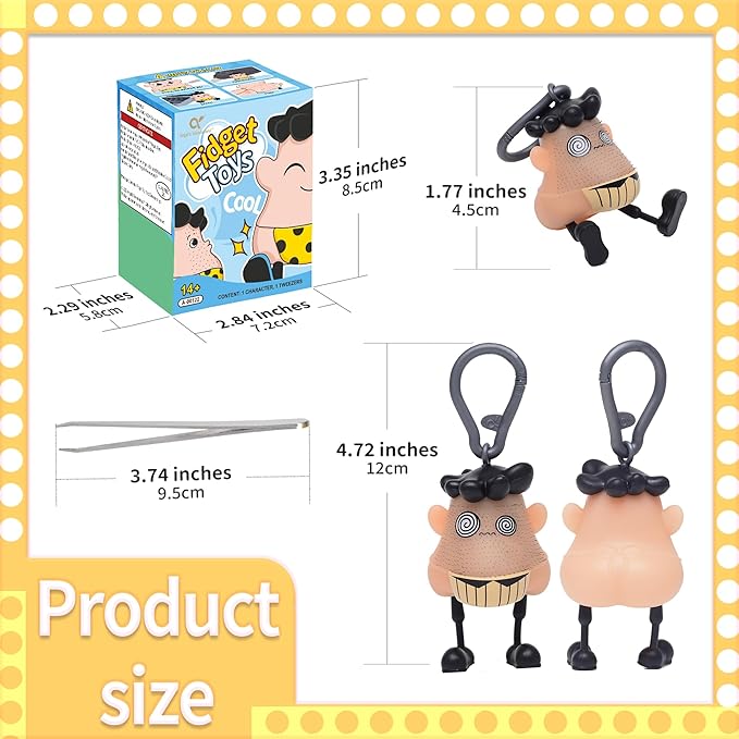 Dizzy 14+Ages Hair Pulling Fidget Toy Anxiety Relief-Blackhead Plucking for Pickers,Trichotillomania OCD Skin Picking Fidget Toys,Helps with Hair Plucking Stress Relief Christmas Party Favors Gag Gift