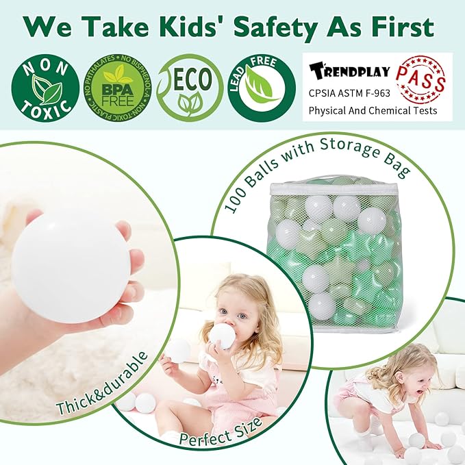 TRENDPLAY Star Ball Pit Balls for Toddlers -50 100 200 Count Star Balls Different Shapes, Non-Toxic Plastic Balls for Safe Play, Boys Girls Festival Party Decoration