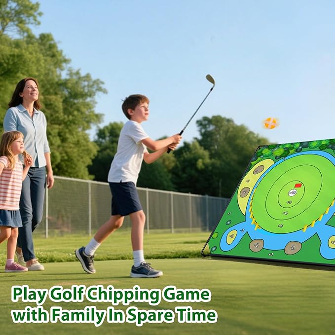 70"x70" Golf Chipping Game Practice – Portable Training Game for Indoor & Outdoor Use, Improve Short Game Accuracy for Adults, Juniors & Beginners