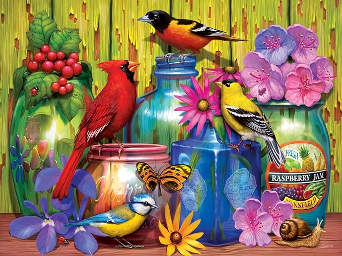 MasterPieces 300 Piece EZ Grip Jigsaw Puzzle - Feathered Reflections - 18"x24"
