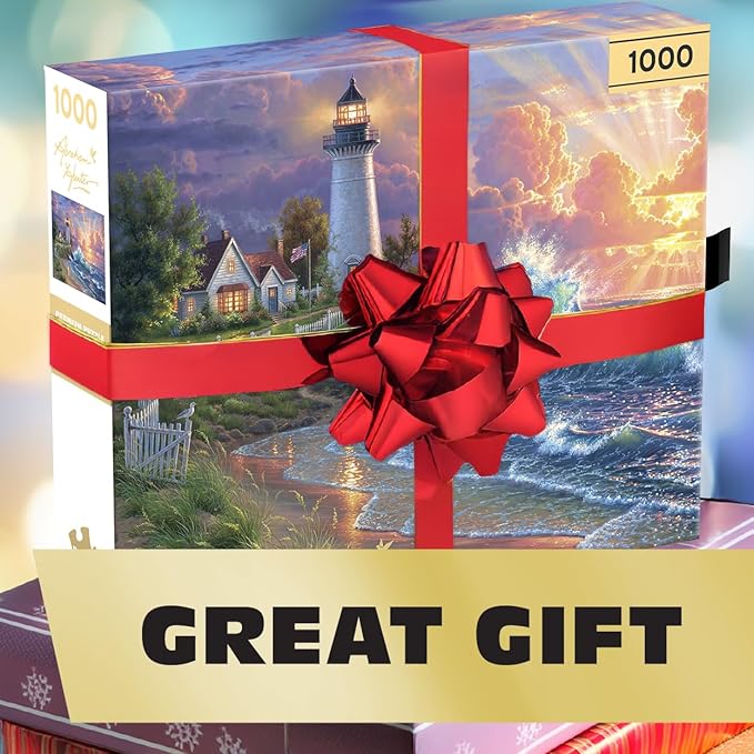 Buffalo Games – Light of Hope – Abraham Hunter - 1000 Piece Jigsaw Puzzle - Premium Gold Collection Giftable Puzzle for Adults – Precision-Cut Pieces